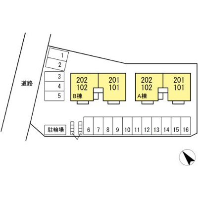 【区画図】 | アロサール Ｂ