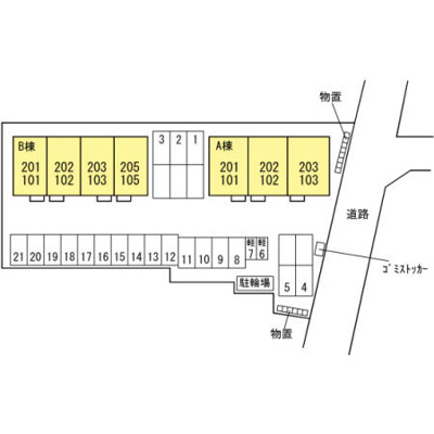 【区画図】 | ラフィネ Ｂ