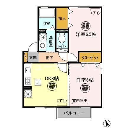 グリーンヴィラ　カサハラ　Ｂの間取り