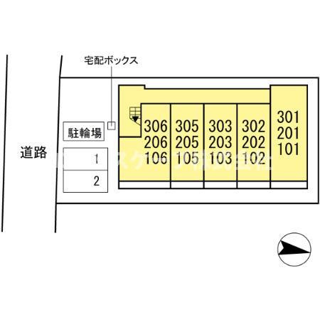 サントリーニの区画図|高崎、前橋のお部屋探しはエンドスケープまで！お客様の理想お聞かせ下さい♪