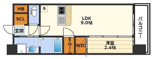 セレニテ天六リアンの間取り