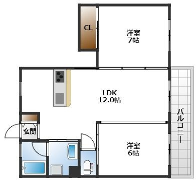 【間取り】 | 桜塚アイマンション