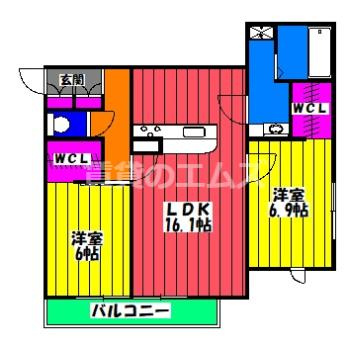 【間取り】 | Ｄ－ｒｏｏｍ五十川 | Ｄ－ｒｏｏｍ五十川の間取り