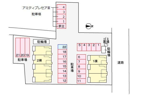 アミティ　プレセアⅠの区画図