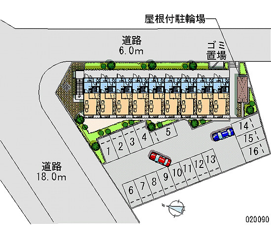 レオパレス東部の区画図
