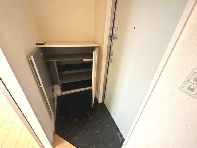 プレミール上野 A棟の玄関