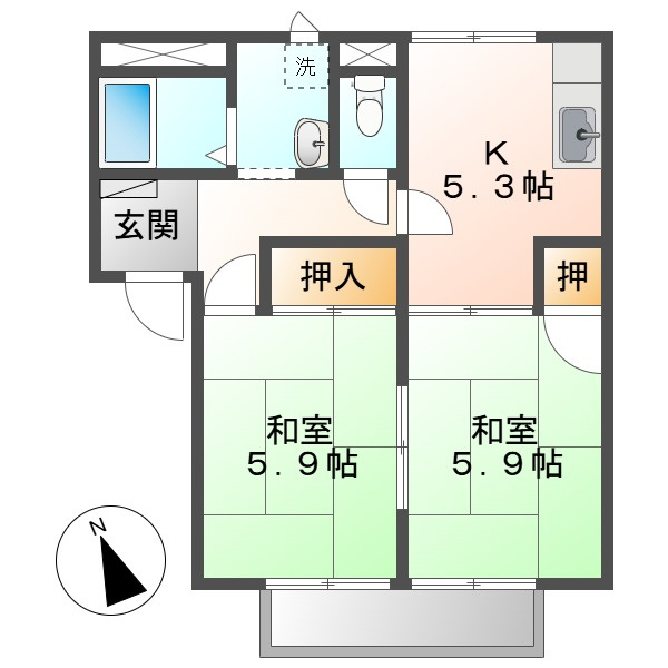 フレグランス倉敷の間取り