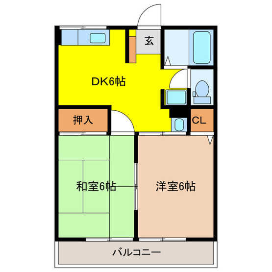 【間取り】 | グリーンフラットＡ