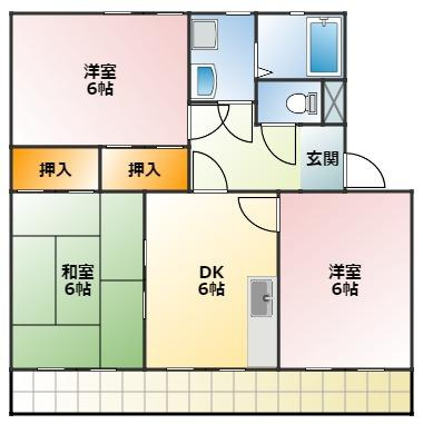 エスポワールフジ Cの間取り