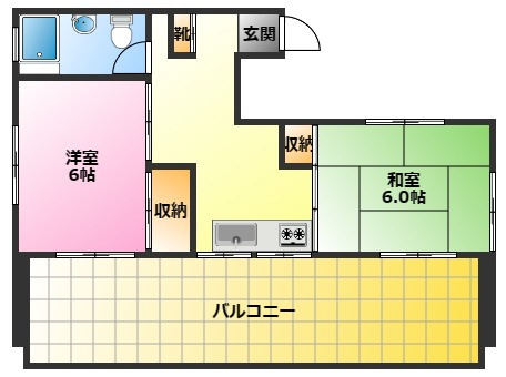 シャンブルドット元住吉の間取り|商店街を通って帰れます♪