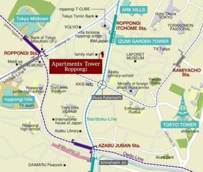 【地図】 | アパートメンツタワー六本木