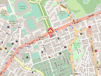 【地図】 | 南青山２丁目貸家１階部分