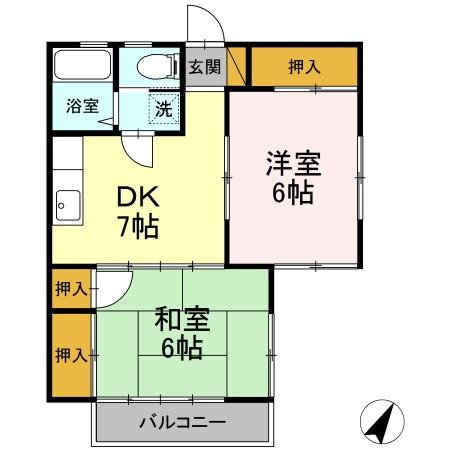 オークス小林の間取り|間取図