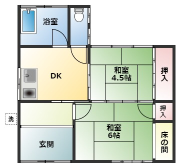 嘉美屋貸家1の間取り