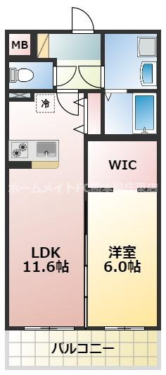 上益城郡御船町大字小坂の賃貸マンションの間取り