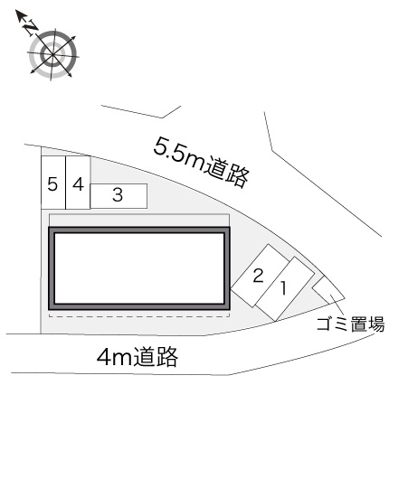 レオパレス古城の駐車場