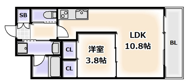 【間取り】 | プレジオ難波