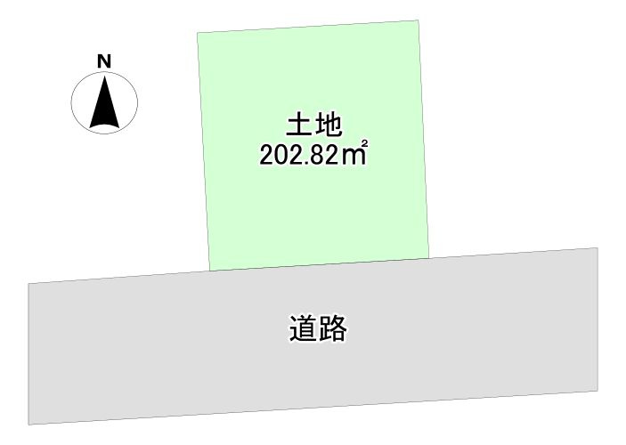 売土地　焼津市すみれ台の土地図|きれいな整形地です