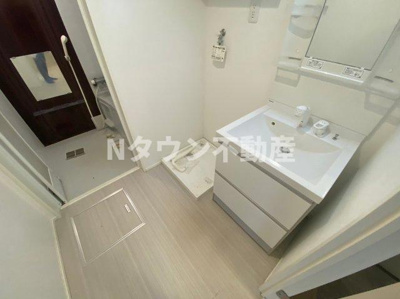 【洗面所】 | ハーモニーテラス下飯田町Ⅱ | 忙しい朝には欠かせない洗面所です