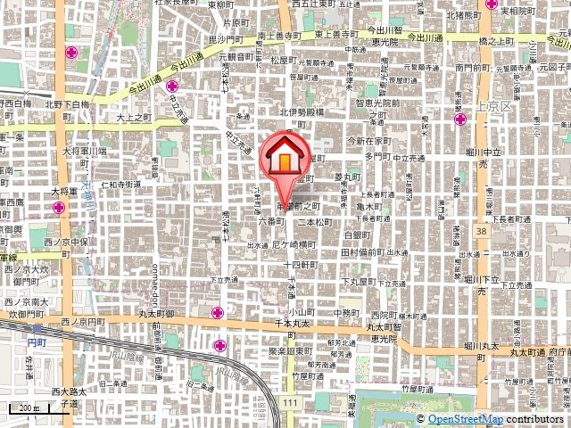 アルカス千本通の地図