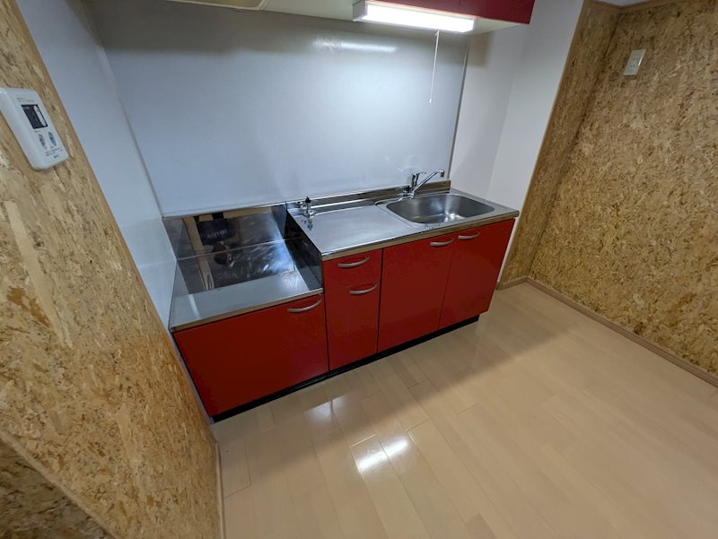 アルカス千本通のキッチン|２口ガスコンロ設置可