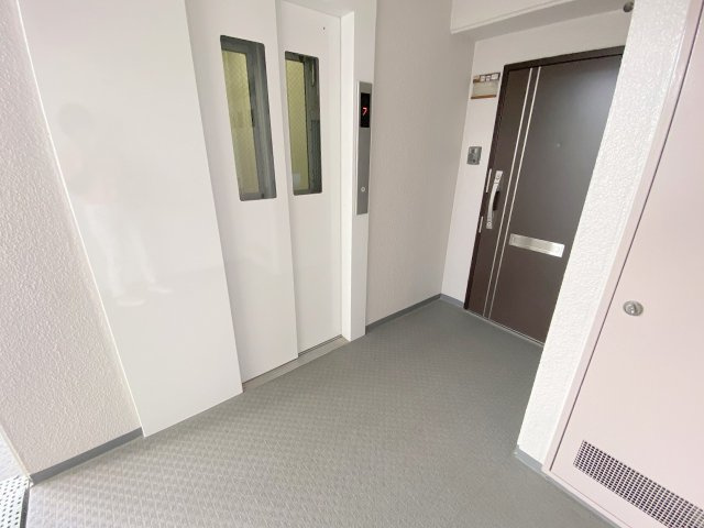 グリーンパーク三郷早稲田のその他共用部分|玄関ドア前の通路になります。
