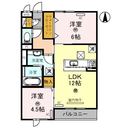 セジュール向陽の間取り