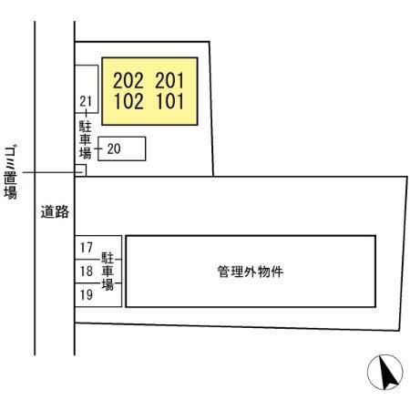 サニーフラットの区画図