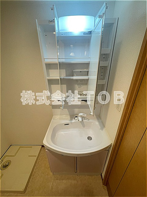 【独立洗面台】 | アフェクシオン南鳥山 | 3面鏡　シャンプードレッサー※クリーニング完了前の撮影※
