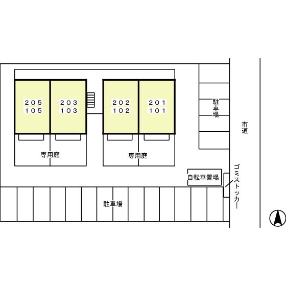 サニーコーポ富士見Ｃの区画図