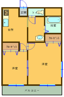 【間取り】 | 美野里第２中央ビル