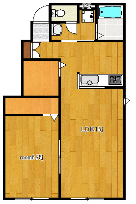 【間取り】 | グリーンヒルズ | ゆとりの15帖のLDKと6.75帖の洋室
嬉しいウォーキングクローゼット+クロゼットで収納力大なのでお部屋が広々使えます