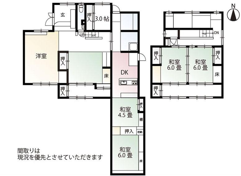 高知市愛宕町３丁目　中古住宅の間取り
