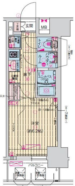 プレサンス扇町駅前の間取り
