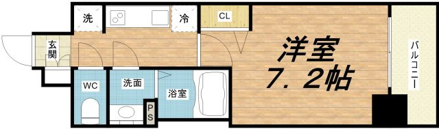 【間取り】 | プレサンス大国町ラヴェニール