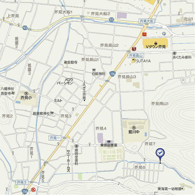 岐阜市芥見６丁目の駐車場の外観