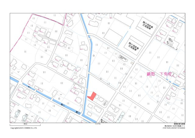 鏡町下有佐分譲地の地図