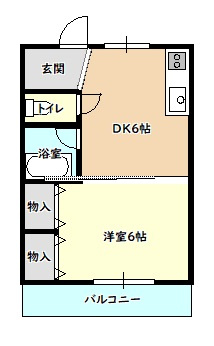 アクセスコートIIの間取り|1階はロフト無しです。