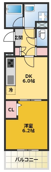 【間取り】 | パークステージ名駅西 | 間取りです。