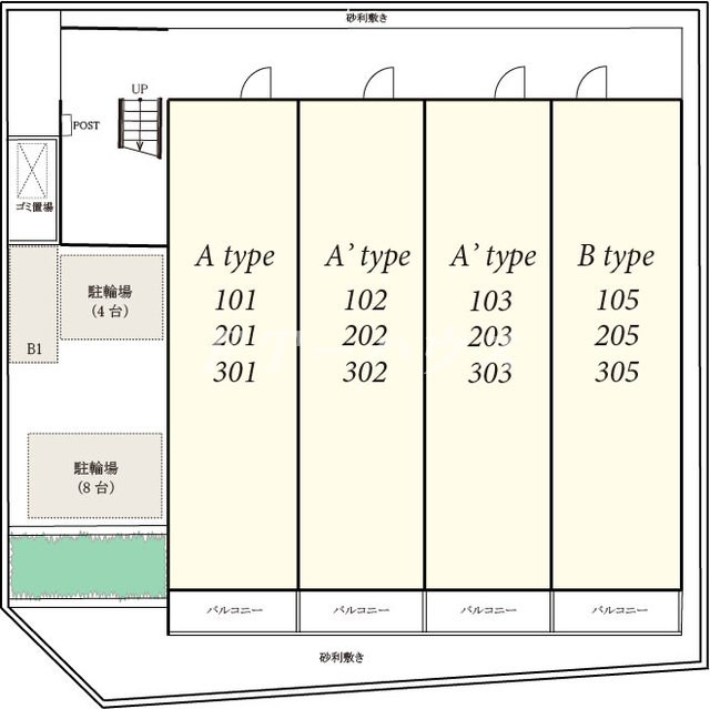 千葉市花見川区幕張町６丁目の賃貸マンションの区画図