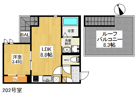 【間取り】 | Grandtic K&Y 井尻　★プライスホームならHPに全物件の初期費用掲載中です！★