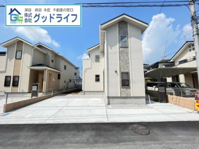 【前面道路含む現地写真】 | BLOOMING GARDEN　熊谷市久保島　新築分譲住宅　全2棟　1号棟