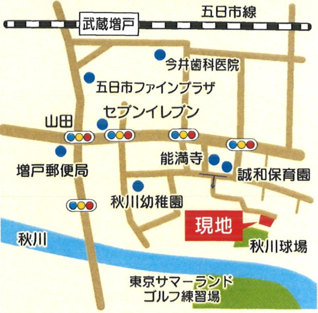 あきる野市山田　建築条件付き売地　B区画の地図