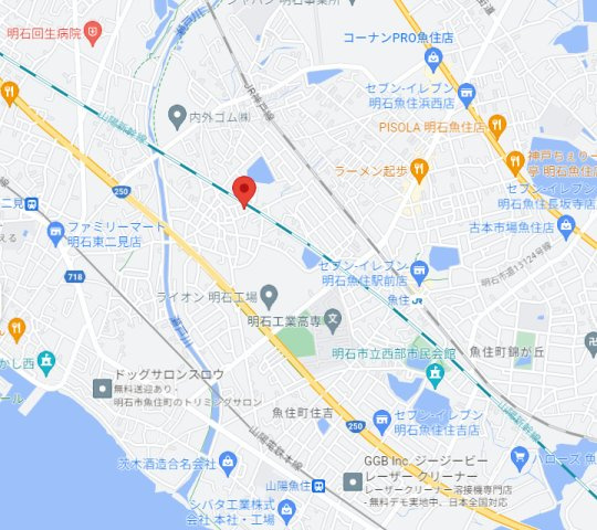 明石市魚住町西岡　中古戸建の地図|JR魚住駅まで徒歩12分です。