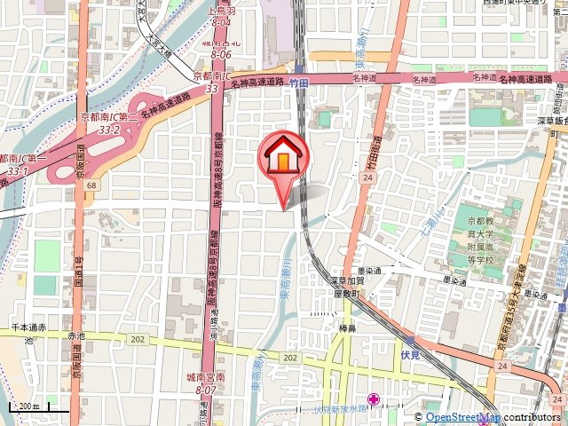アークハイツ城南宮の地図
