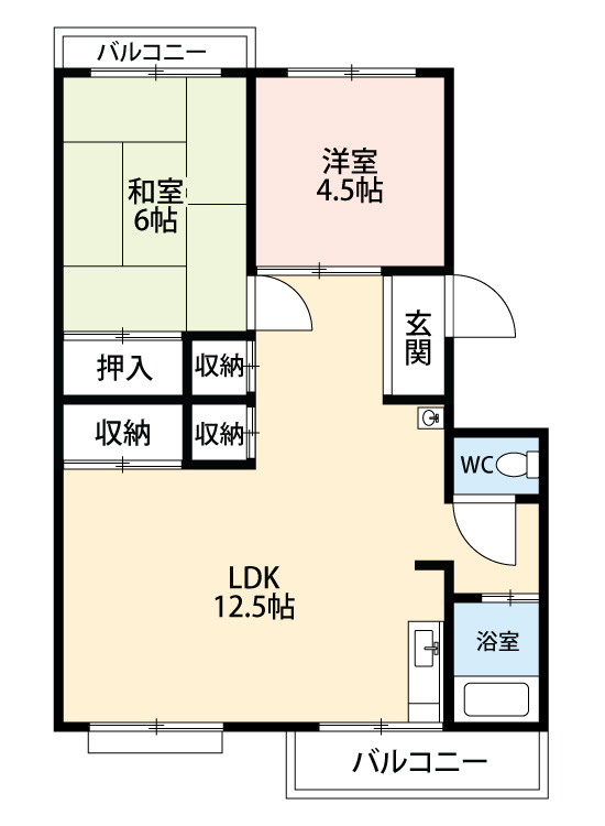 コーポ鳥山　　 刈谷市近郊の賃貸はクラスホーム刈谷店の間取り