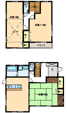 黒川　戸建ての間取り