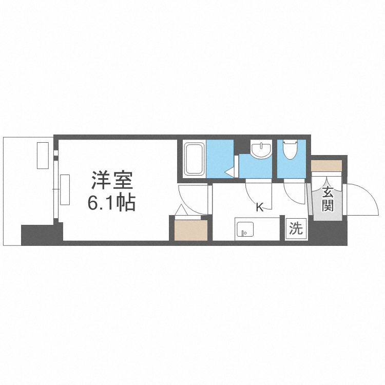 プレサンス大国町ブライスの間取り