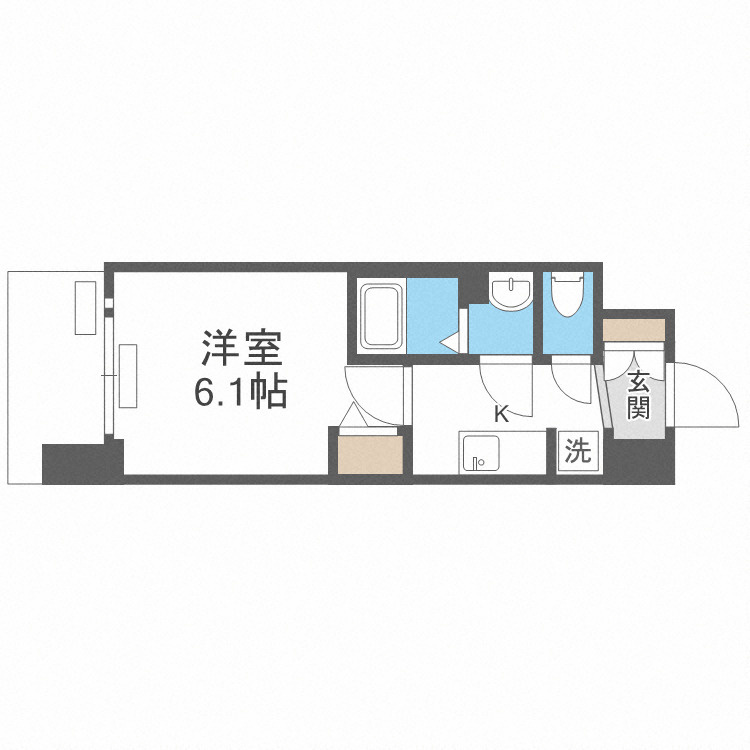 プレサンス大国町ブライスの間取り