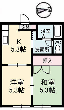 【間取り】 | サニーズ福庭　B棟